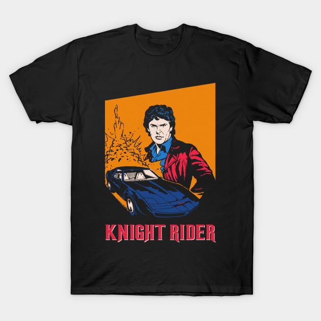 Knight Rider - Michael Knight - Kitt Supercar T-Shirt by Vector-Planet